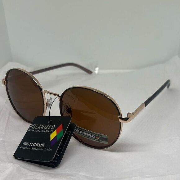 Giselle Polarized Round Sunglasses – Vintage Inspired UV Protection - Picture 1 of 3